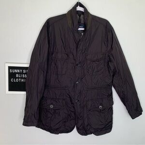 Cremieux Men’s Lightweight Button Up Nylon Jacket Coat Size Large